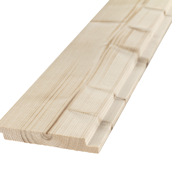 Holzverkleidung Stufenfalzschalung Fichte gehobelt und naturbelassen