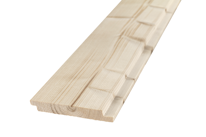 Holzverkleidung Stufenfalzschalung Fichte gehobelt und naturbelassen