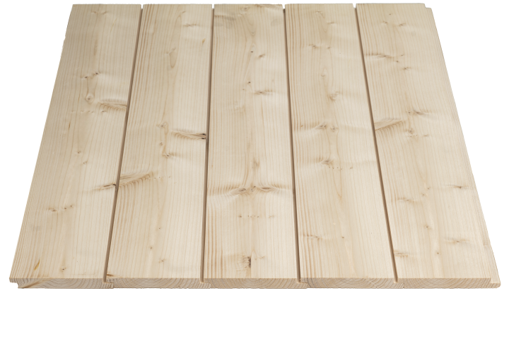 Wechselfalzschalung aus Fichte in flexibel wählbaren Profilbreiten